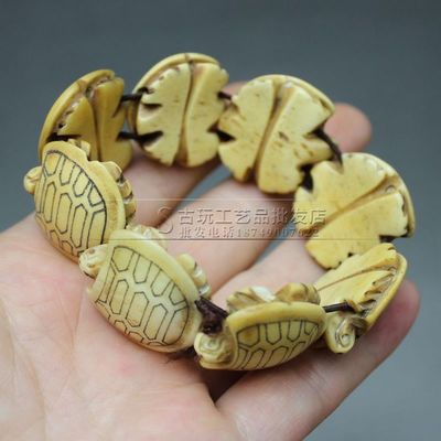 精雕精美骨雕長壽烏龜掛件把件手鏈 復(fù)古工藝品的獨(dú)特魅力